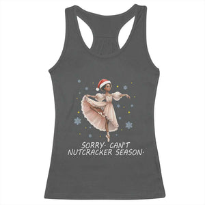 Black Nutcracker Ballet Christmas Racerback Tank Top TS14 Dark Heather Print Your Wear
