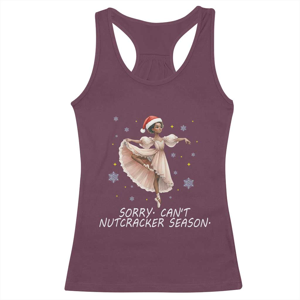 Black Nutcracker Ballet Christmas Racerback Tank Top TS14 Maroon Print Your Wear