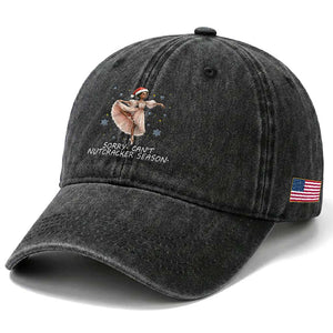 Black Nutcracker Ballet Christmas Washed Cotton Baseball Cap TS14 Print Your Wear