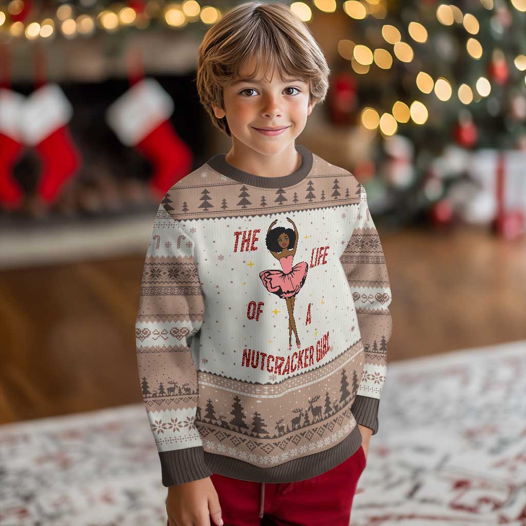 Black Nutcracker Ugly Christmas Sweater The Life Of A Ballet Girl TS14 Mocha Mousse Print Your Wear