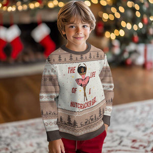 Black Nutcracker Ugly Christmas Sweater The Life Of A Ballet Girl TS14 Mocha Mousse Print Your Wear