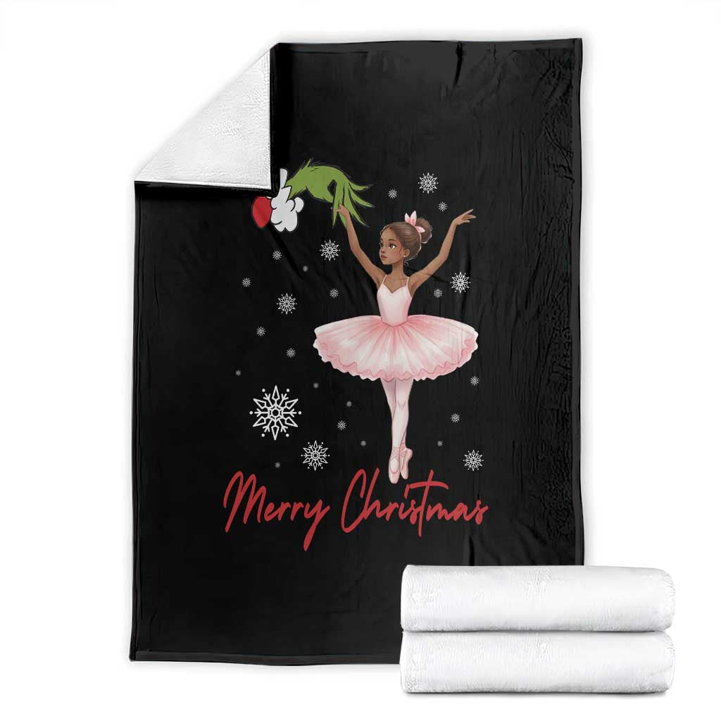 Black Nutcracker Ballet Throw Blanket Merry Christmas TS14 Black Print Your Wear