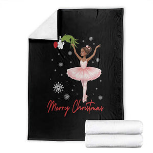 Black Nutcracker Ballet Throw Blanket Merry Christmas TS14 Black Print Your Wear