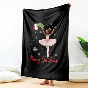 Black Nutcracker Ballet Throw Blanket Merry Christmas TS14 Print Your Wear