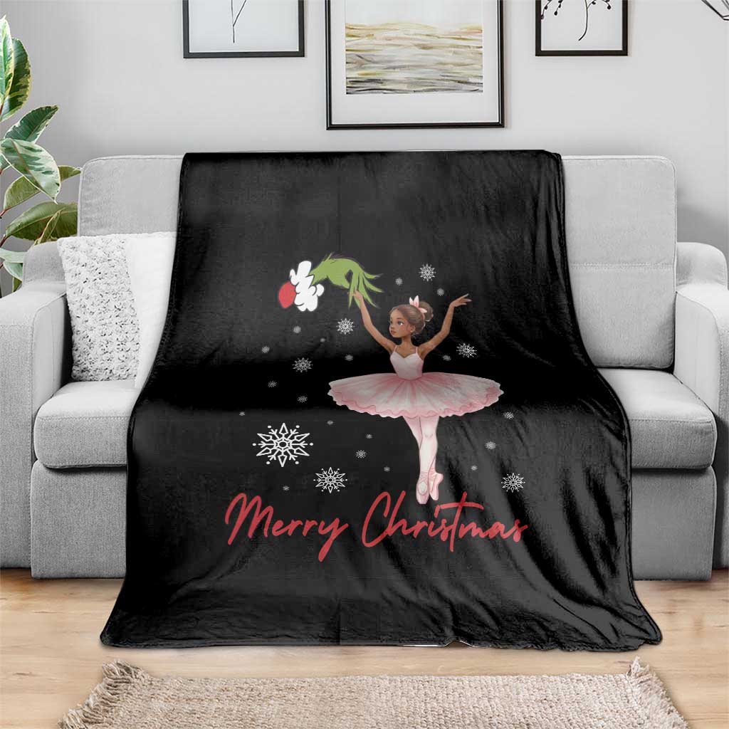 Black Nutcracker Ballet Throw Blanket Merry Christmas TS14 Print Your Wear