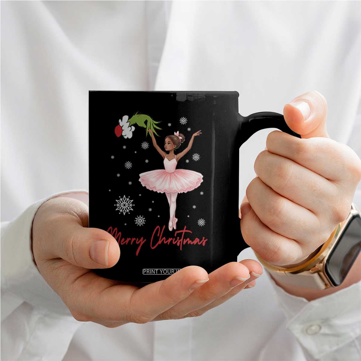 Black Nutcracker Ballet Coffee Mug Merry Christmas TS14 Print Your Wear