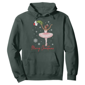 Black Nutcracker Ballet Hoodie Merry Christmas TS14 Dark Forest Green Print Your Wear