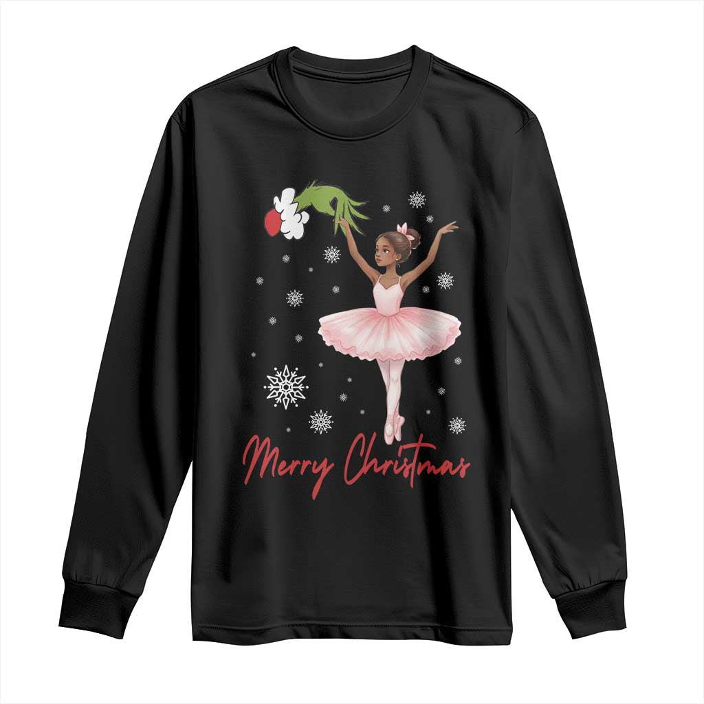 Black Nutcracker Ballet Long Sleeve Shirt Merry Christmas TS14 Black Print Your Wear