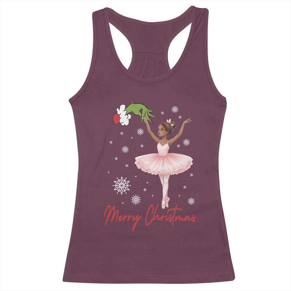 Black Nutcracker Ballet Racerback Tank Top Merry Christmas TS14 Maroon Print Your Wear