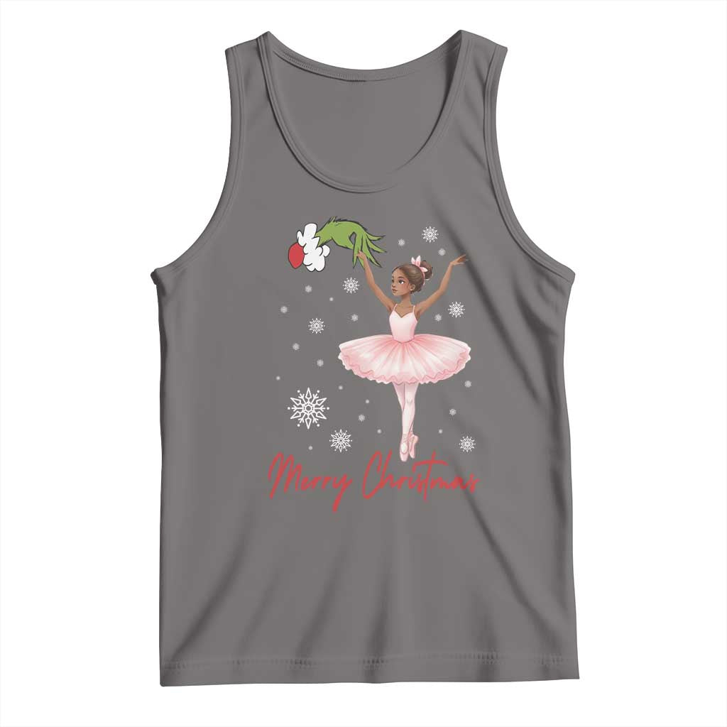 Black Nutcracker Ballet Tank Top Merry Christmas TS14 Deep Heather Print Your Wear