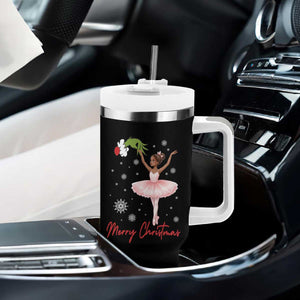 Black Nutcracker Ballet Tumbler With Handle Merry Christmas TS14 Print Your Wear