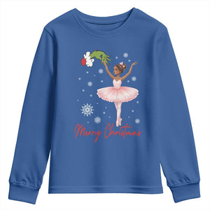 Black Nutcracker Ballet Youth Sweatshirt Merry Christmas TS14 Royal Blue Print Your Wear