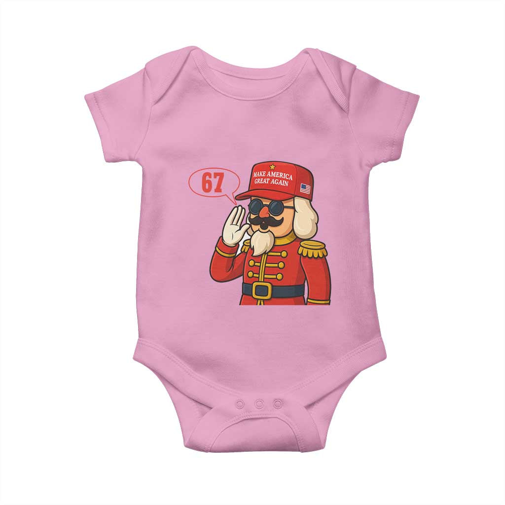 67 Six Seven Christmas Meme Baby Onesie Funny Nutcracker Make Xmas Great Again TS14 Light Pink Print Your Wear