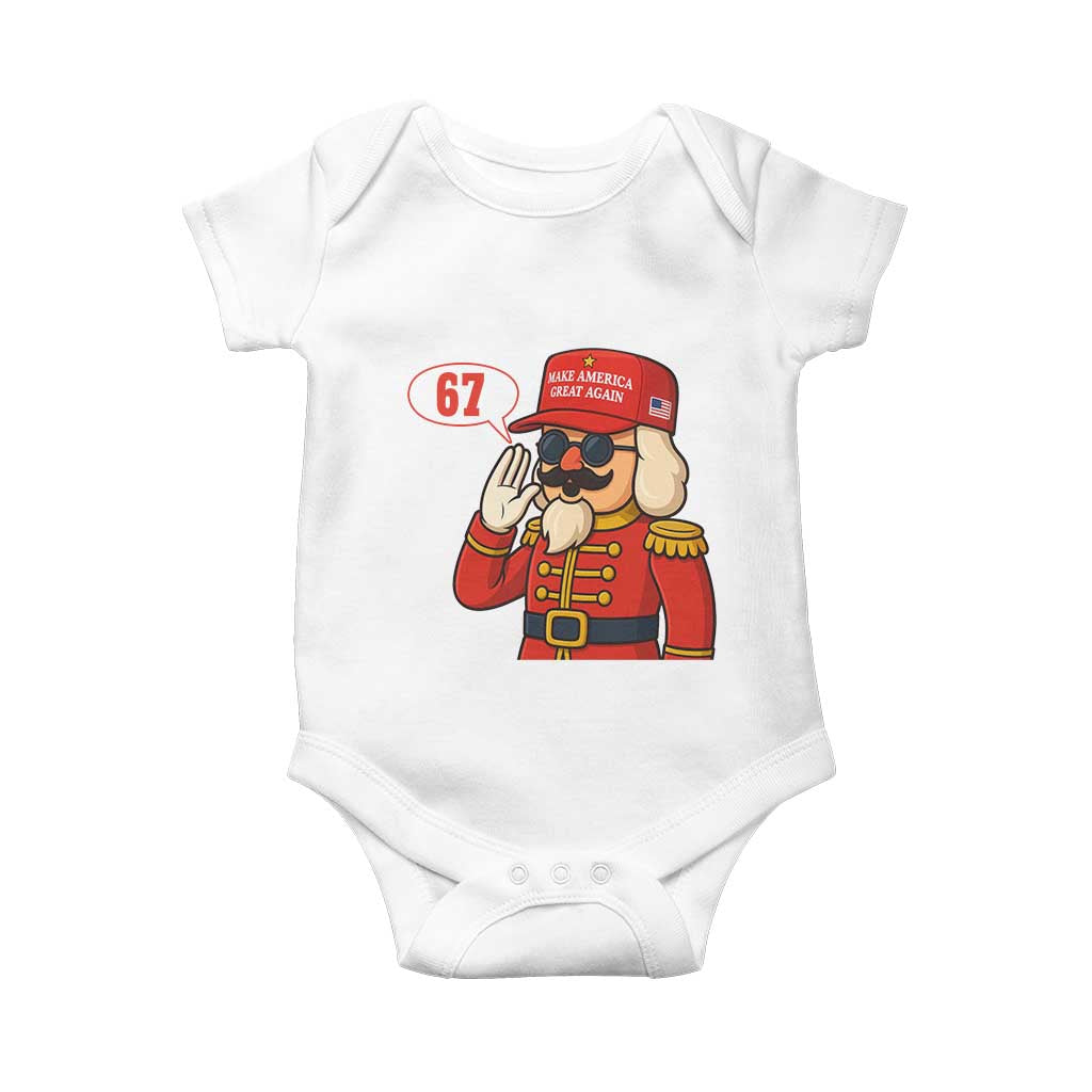 67 Six Seven Christmas Meme Baby Onesie Funny Nutcracker Make Xmas Great Again TS14 White Print Your Wear