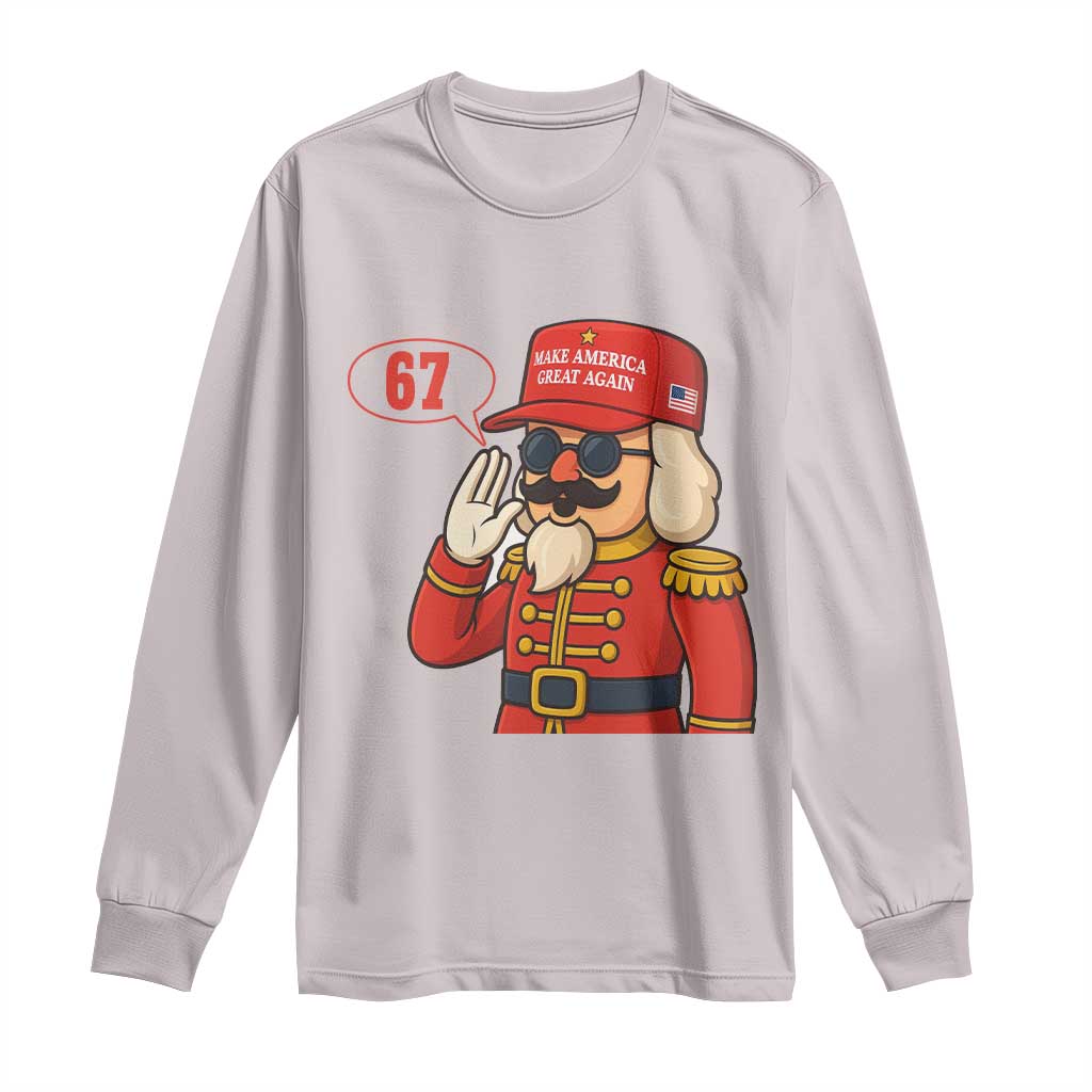 67 Six Seven Christmas Meme Long Sleeve Shirt Funny Nutcracker Make Xmas Great Again TS14 Ice Gray Print Your Wear