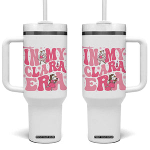 Nutcracker Goose Ballet Tumbler With Handle In My Clara Era TS14 One Size: 40 oz White Print Your Wear