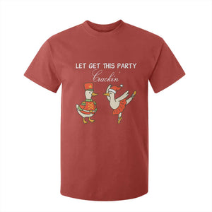 Funny Nutcracker Goose Christmas T Shirt For Kid Let Get This Party Crackin TS14 Red Print Your Wear