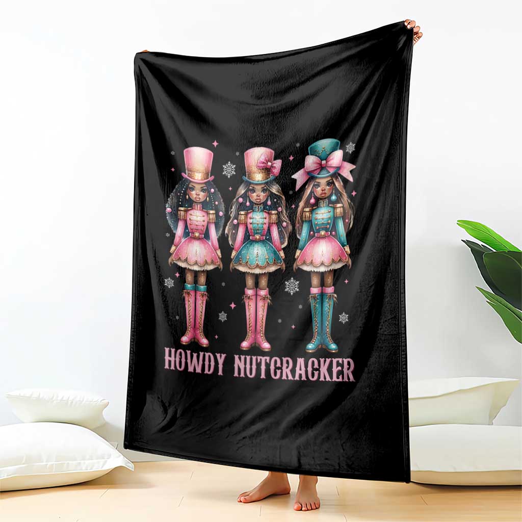 Howdy Nutcracker Cowgirl Christmas Western Country Throw Blanket TS14 Print Your Wear