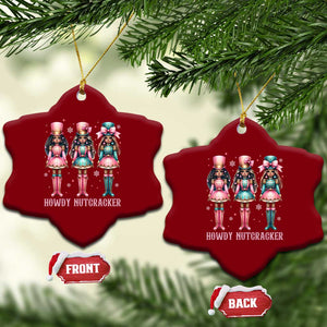 Howdy Nutcracker Cowgirl Christmas Western Country Ceramic Ornament TS14 Print Your Wear