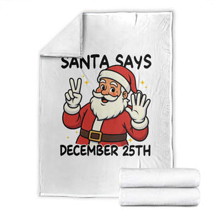 Santa Christmas December 25th Season Throw Blanket TS14 White Print Your Wear