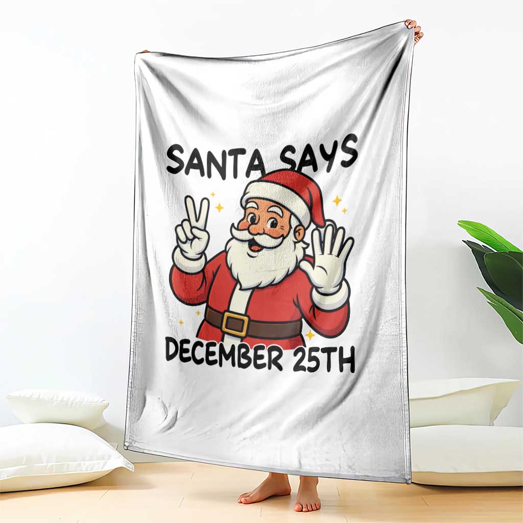 Santa Christmas December 25th Season Throw Blanket TS14 Print Your Wear