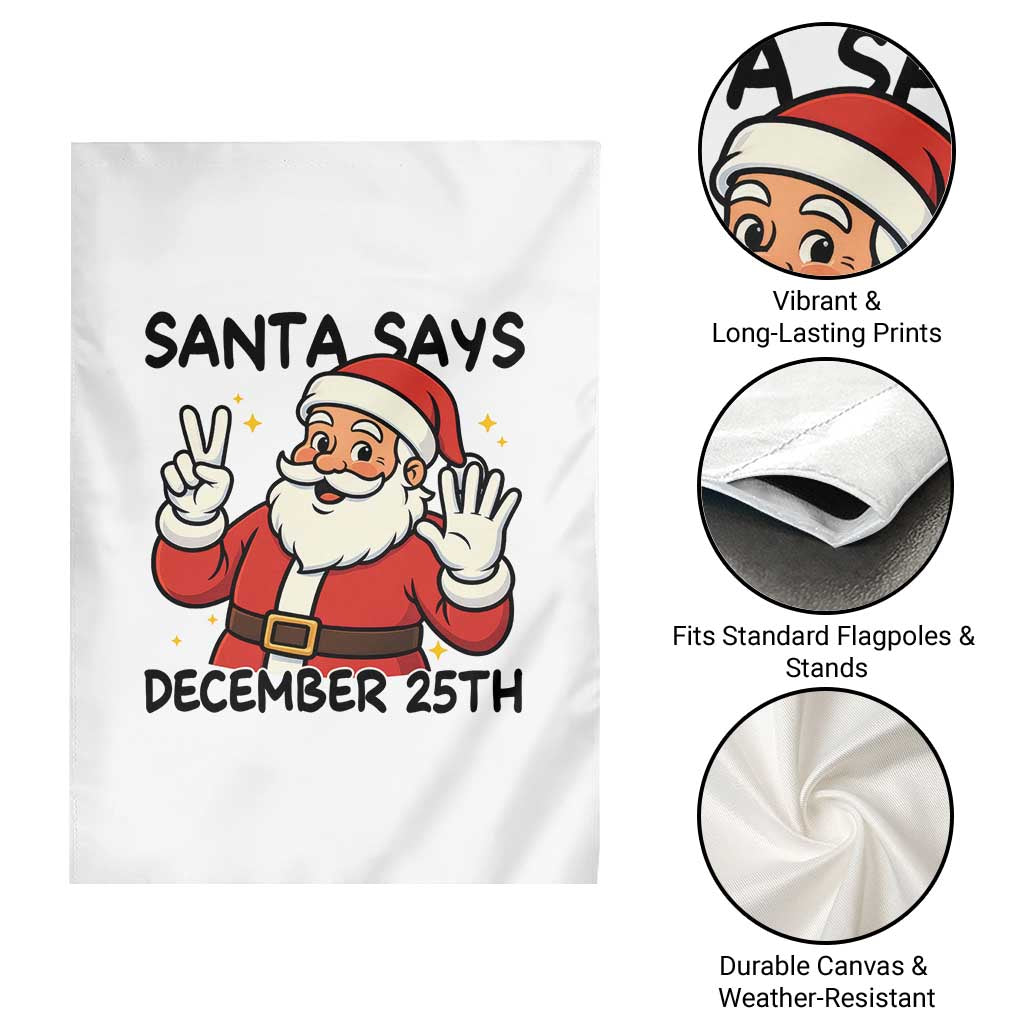 Santa Christmas December 25th Season Garden Flag TS14 Print Your Wear