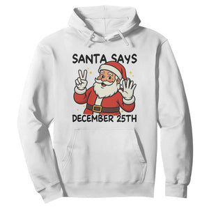 Santa Christmas December 25th Season Hoodie TS14 White Print Your Wear