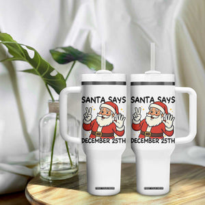 Santa Christmas December 25th Season Tumbler With Handle TS14 Print Your Wear