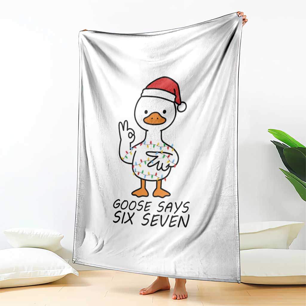 67 Six Seven Chirtsmas Meme Throw Blanket Funny Silly Goose TS14 Print Your Wear