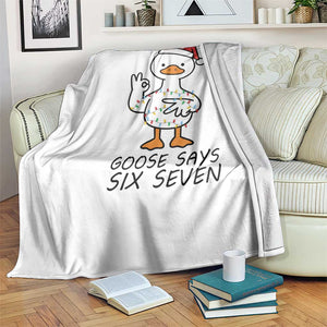 67 Six Seven Chirtsmas Meme Throw Blanket Funny Silly Goose TS14 Print Your Wear