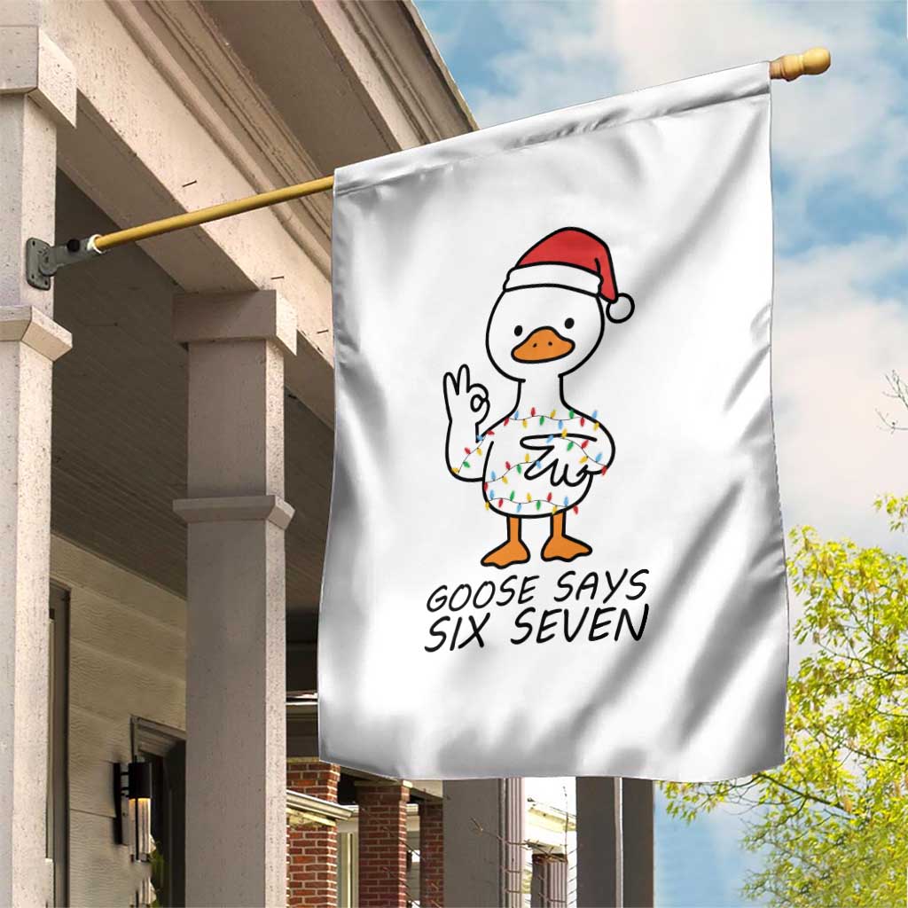 67 Six Seven Chirtsmas Meme Garden Flag Funny Silly Goose TS14 Print Your Wear