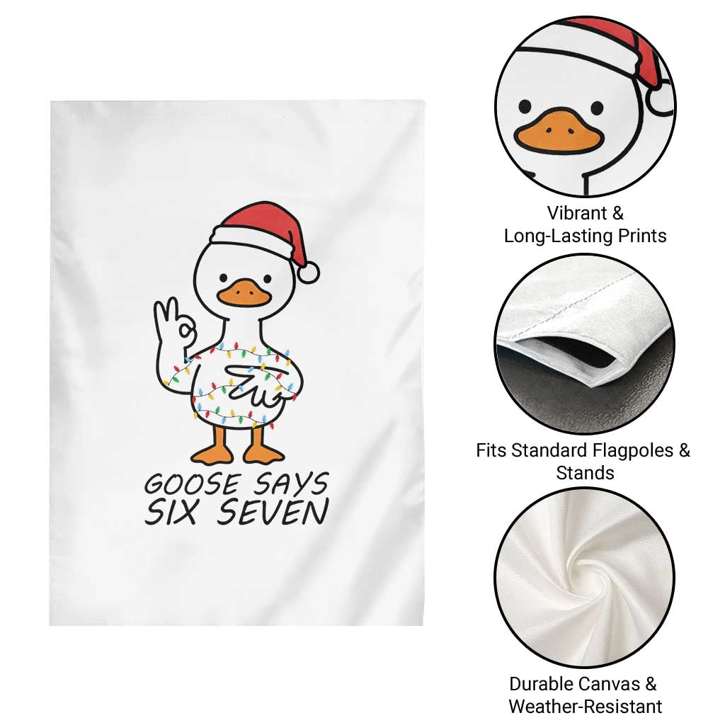 67 Six Seven Chirtsmas Meme Garden Flag Funny Silly Goose TS14 Print Your Wear
