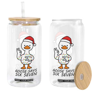 67 Six Seven Chirtsmas Meme Glass Can Funny Silly Goose TS14 Print Your Wear