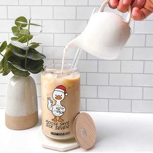 67 Six Seven Chirtsmas Meme Glass Can Funny Silly Goose TS14 Print Your Wear