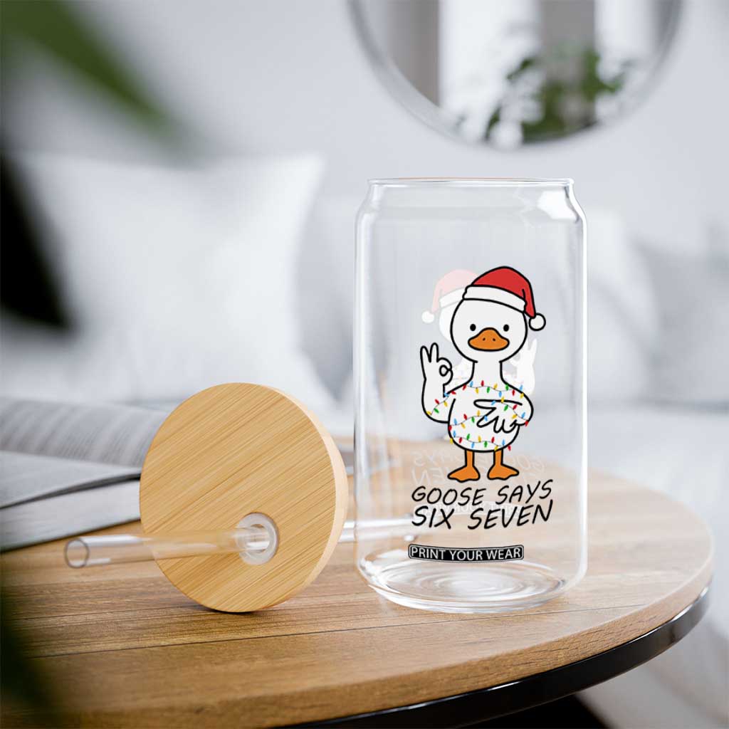 67 Six Seven Chirtsmas Meme Glass Can Funny Silly Goose TS14 Print Your Wear
