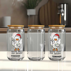 67 Six Seven Chirtsmas Meme Glass Can Funny Silly Goose TS14 Print Your Wear