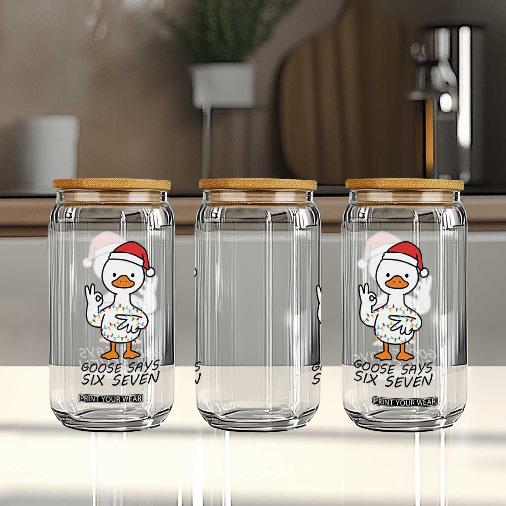 67 Six Seven Chirtsmas Meme Glass Can Funny Silly Goose TS14 Print Your Wear