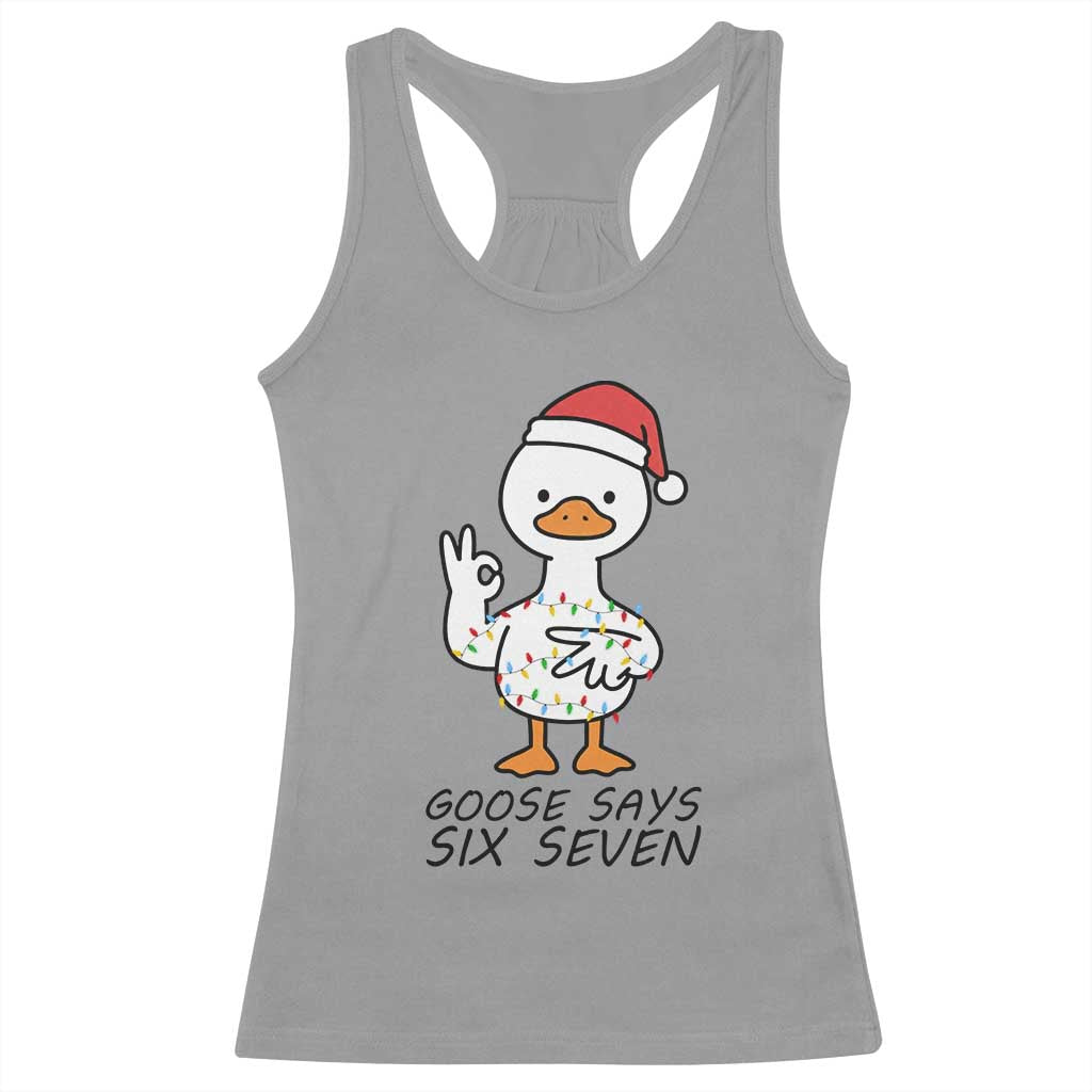 67 Six Seven Chirtsmas Meme Racerback Tank Top Funny Silly Goose TS14 Sport Gray Print Your Wear