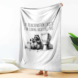 Funny Drunk Raccoon Throw Blanket Trashed Panda Meme TS14 Print Your Wear