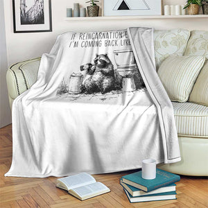Funny Drunk Raccoon Throw Blanket Trashed Panda Meme TS14 Print Your Wear