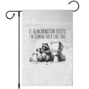 Funny Drunk Raccoon Garden Flag Trashed Panda Meme TS14 White Print Your Wear