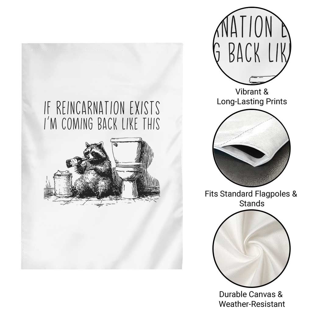 Funny Drunk Raccoon Garden Flag Trashed Panda Meme TS14 Print Your Wear