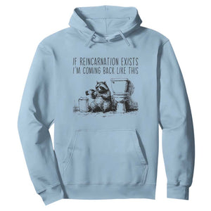 Funny Drunk Raccoon Hoodie Trashed Panda Meme TS14 Light Blue Print Your Wear
