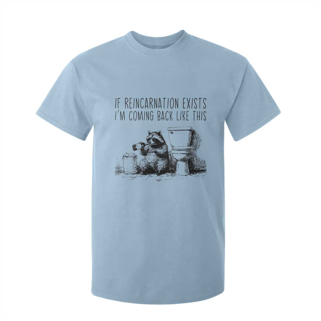 Funny Drunk Raccoon T Shirt For Kid Trashed Panda Meme TS14 Light Blue Print Your Wear