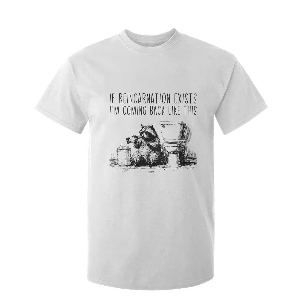 Funny Drunk Raccoon T Shirt For Kid Trashed Panda Meme TS14 White Print Your Wear
