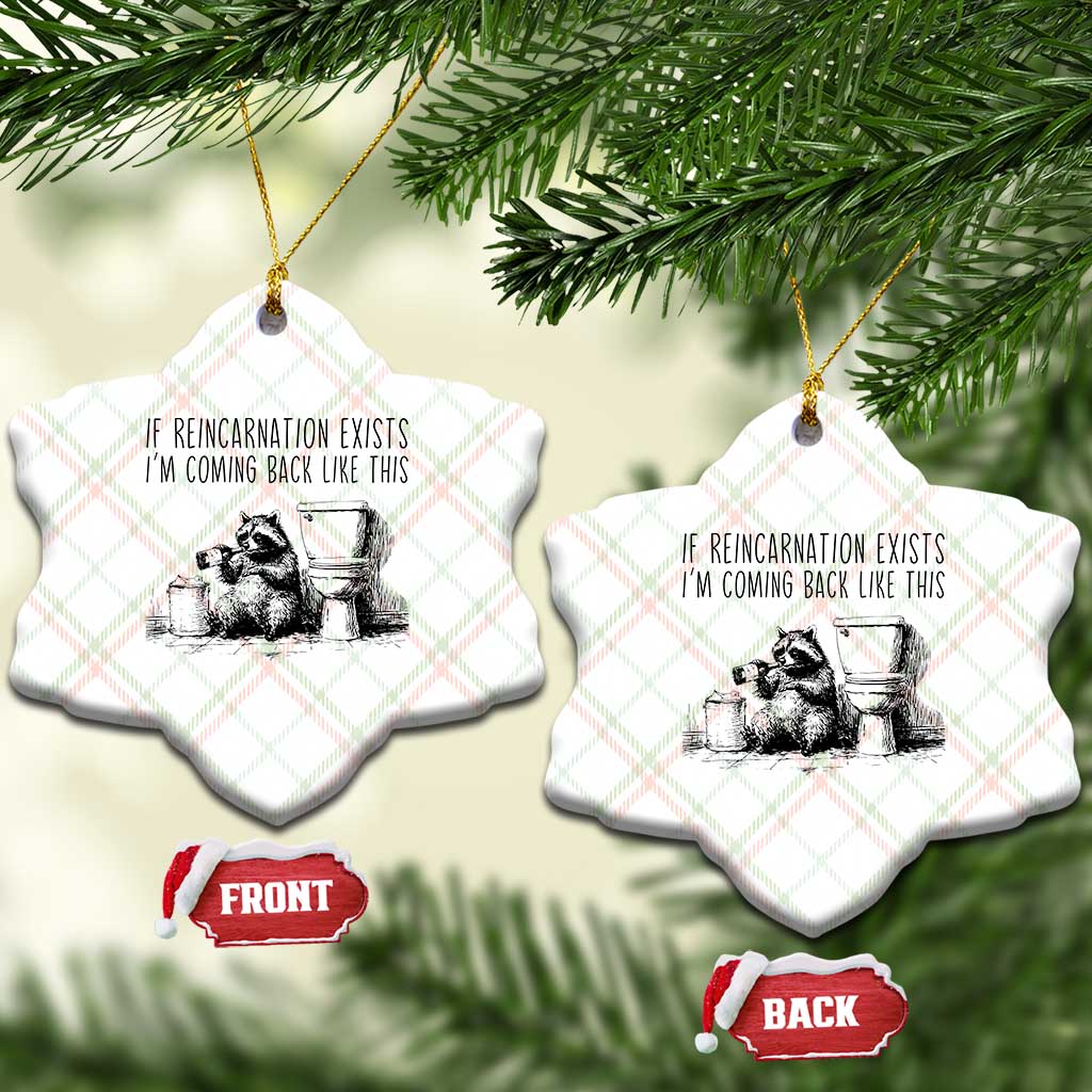 Funny Drunk Raccoon Ceramic Ornament Trashed Panda Meme TS14 Print Your Wear