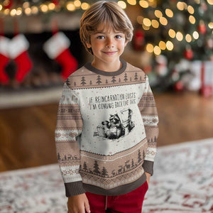 Funny Drunk Raccoon Ugly Christmas Sweater Trashed Panda Meme TS14 Mocha Mousse Print Your Wear