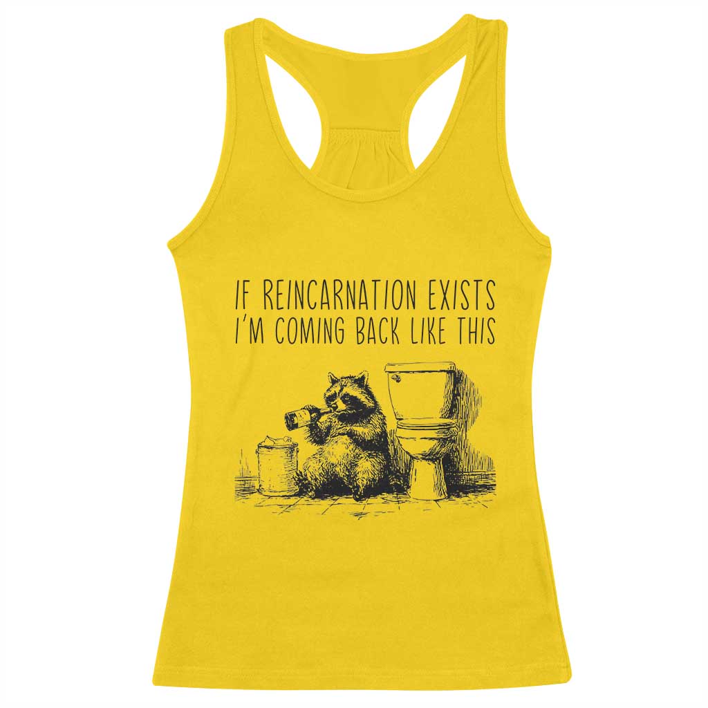 Funny Drunk Raccoon Racerback Tank Top Trashed Panda Meme TS14 Daisy Print Your Wear