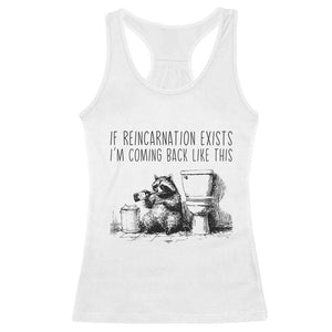 Funny Drunk Raccoon Racerback Tank Top Trashed Panda Meme TS14 White Print Your Wear