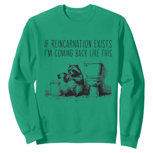 Funny Drunk Raccoon Sweatshirt Trashed Panda Meme TS14 Irish Green Print Your Wear